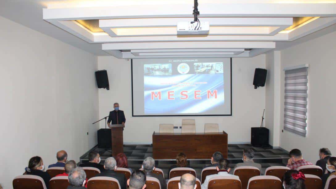 Mesleki Eğitim Merkezi (MESEM) Tanıtım Toplantısı Kaymakamımız Sayın Ahmet ERDOĞDU Başkanlığında Yapıldı.