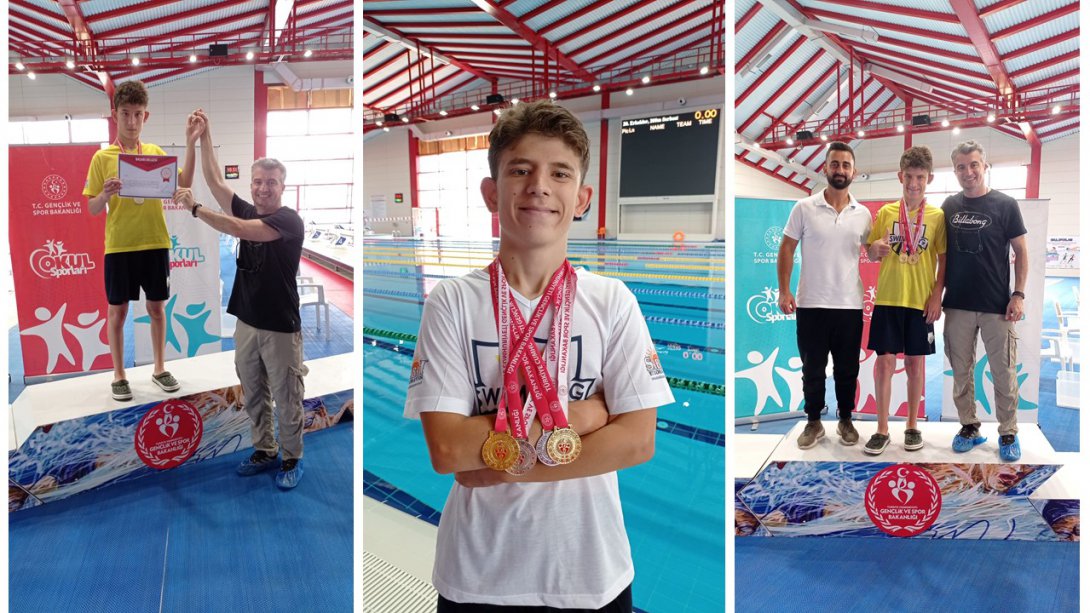 Türkiye Gençler Yüzme Şampiyonasında Mersin Naim Süleymanoğlu Spor Lisemizin Öğrencisi Türkiye Şampiyonu Oldu