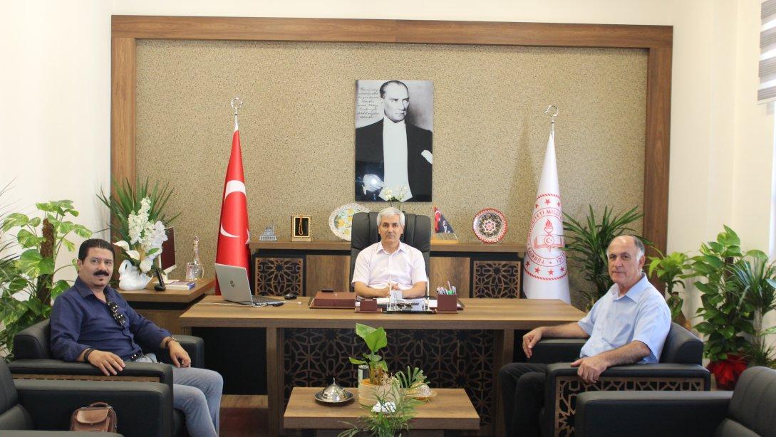 Eğitim Müfettişleri Serdar ÖZTÜRK ve Mustafa KARAHAN İlçe Milli Eğitim Müdürümüz Mehmet BADAS'ı Ziyaret Etti
