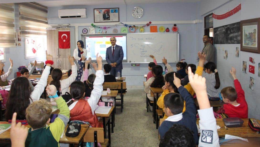 İlçe Milli Eğitim Müdürümüz Mehmet BADAS, Vali Şenol Engin İlkokulunu Ziyaret Etti.