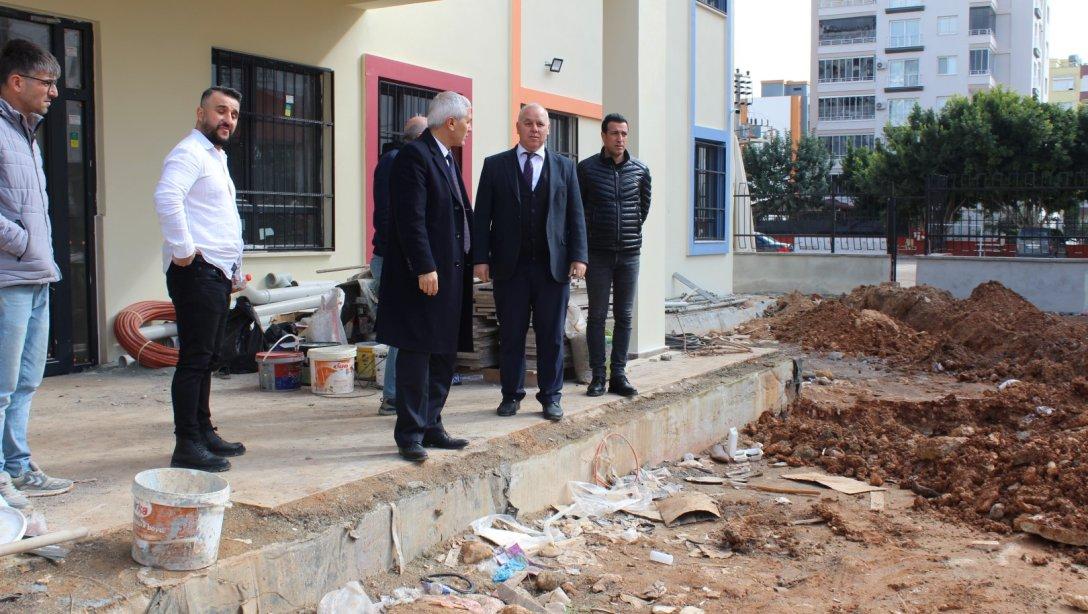 İlçe Milli Eğitim Müdürümüz Mehmet BADAS, İnşaatı Devam Eden Okullarımız Ziyaret Etti.